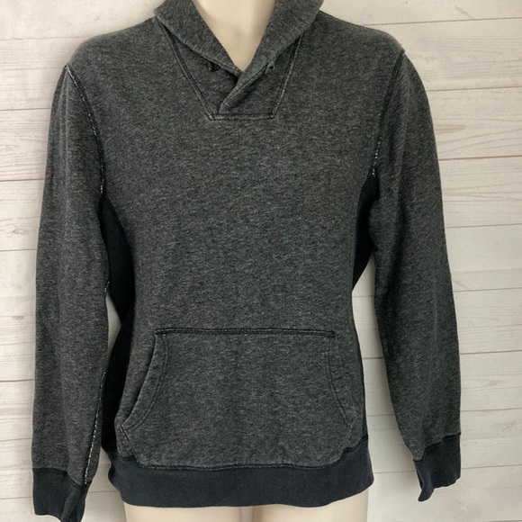 J.Crew Size S Vintage Fleece Charcoal Gray Mock Neck Pullover Sweatshirt - Picture 1 of 8